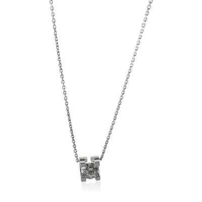 C de Cartier Fashion Necklace in 18k White Gold/Steel E IF 0.71 CTW