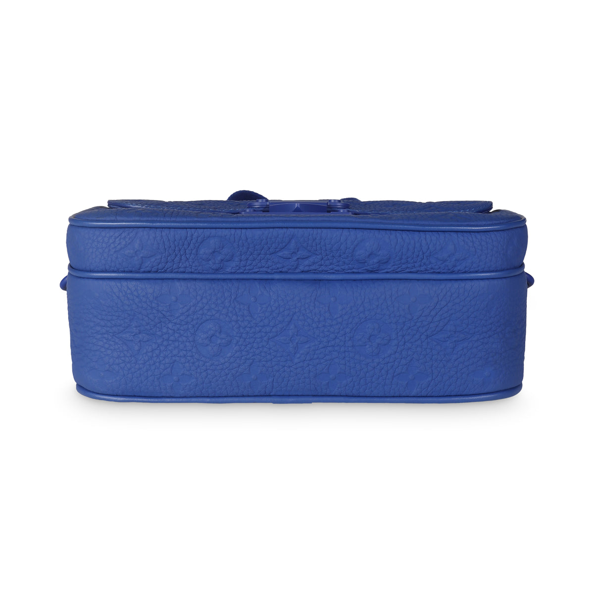 Blue Taurillon Monogram S Lock Messenger