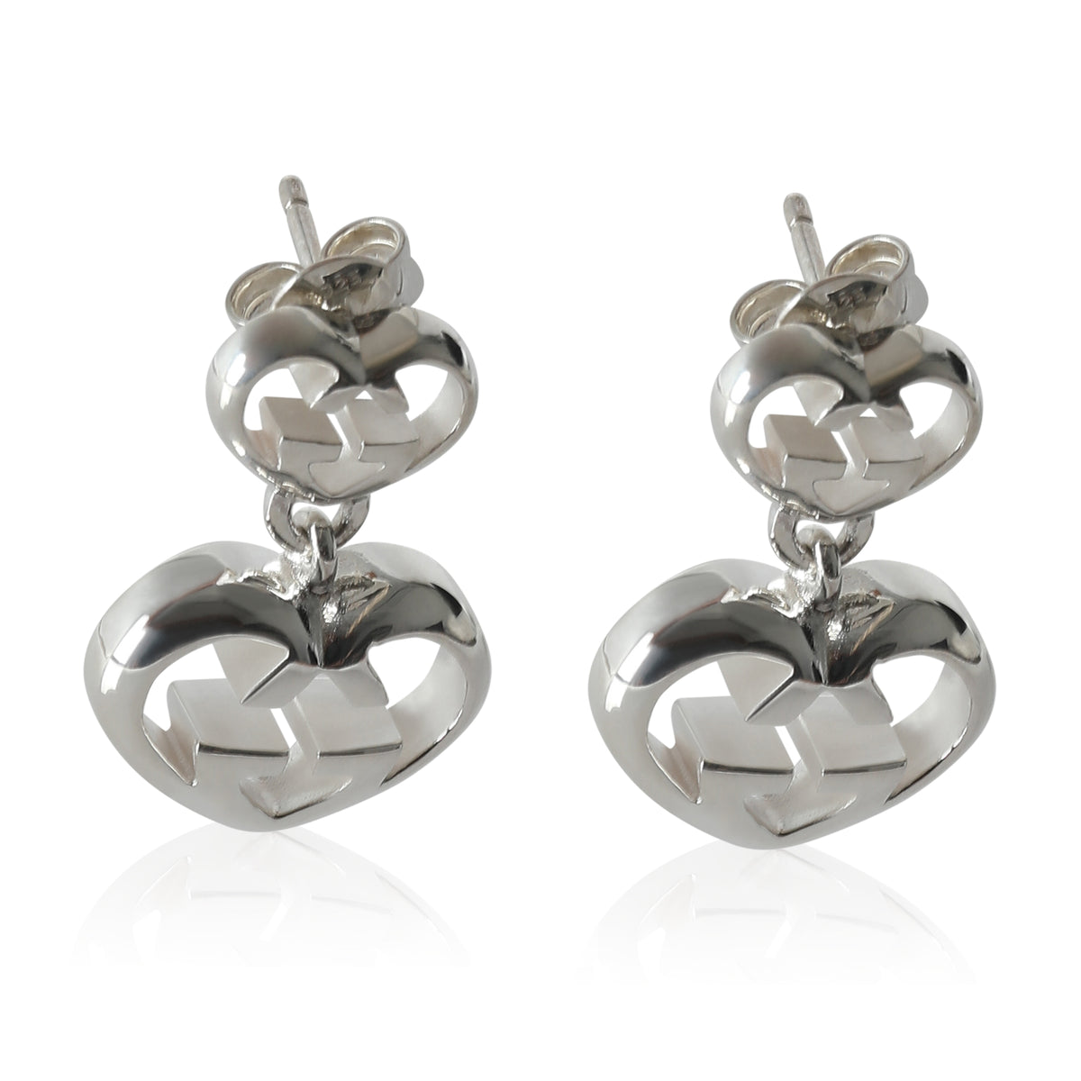 Love Britt Heart Drop Earring in  Sterling Silver