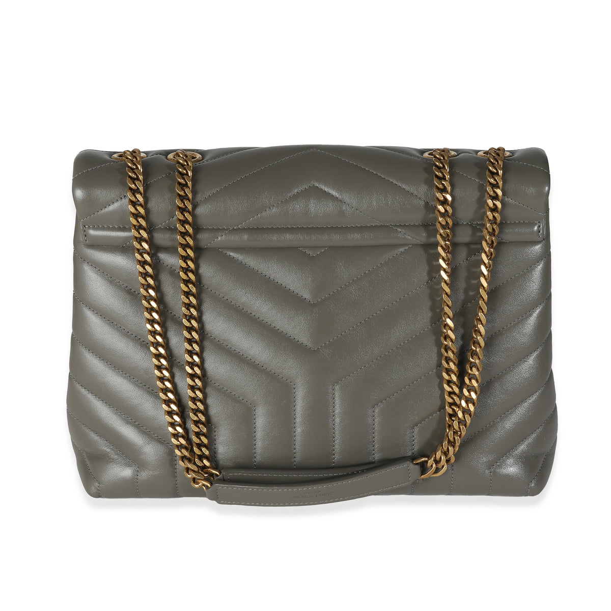 Storm Grey Quilted Calfskin Medium Loulou Bag