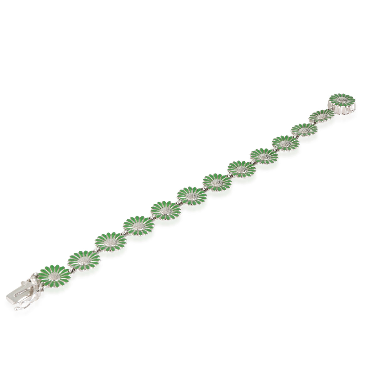 Daisy Enamel Bracelet in Sterling Silver