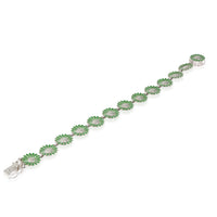 Daisy Enamel Bracelet in Sterling Silver