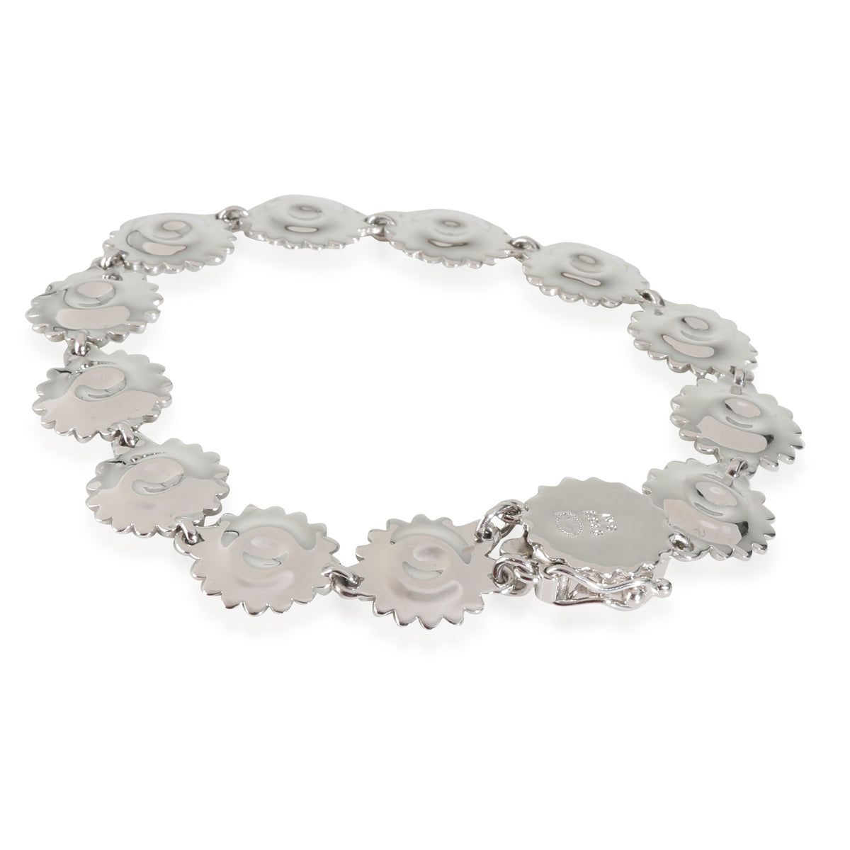 Daisy Enamel Bracelet in Sterling Silver