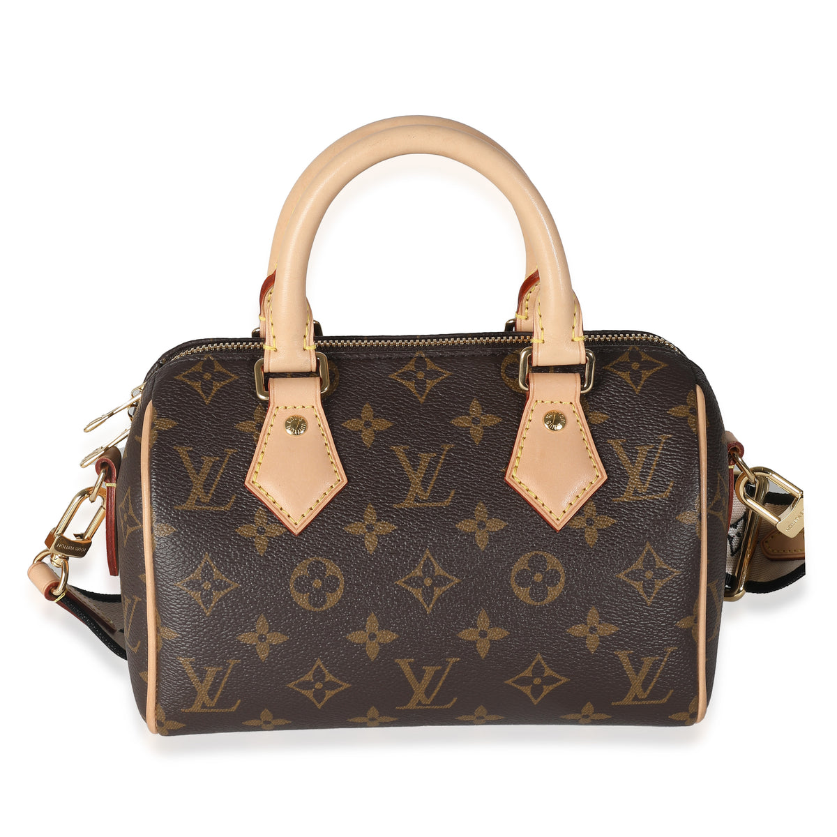 Black Monogram Canvas Speedy Bandouliere 20