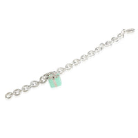 Charm Bracelet With Tiffany Present Charm in Sterling Silver