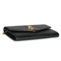 Black Grain De Poudre Uptown Chain Wallet