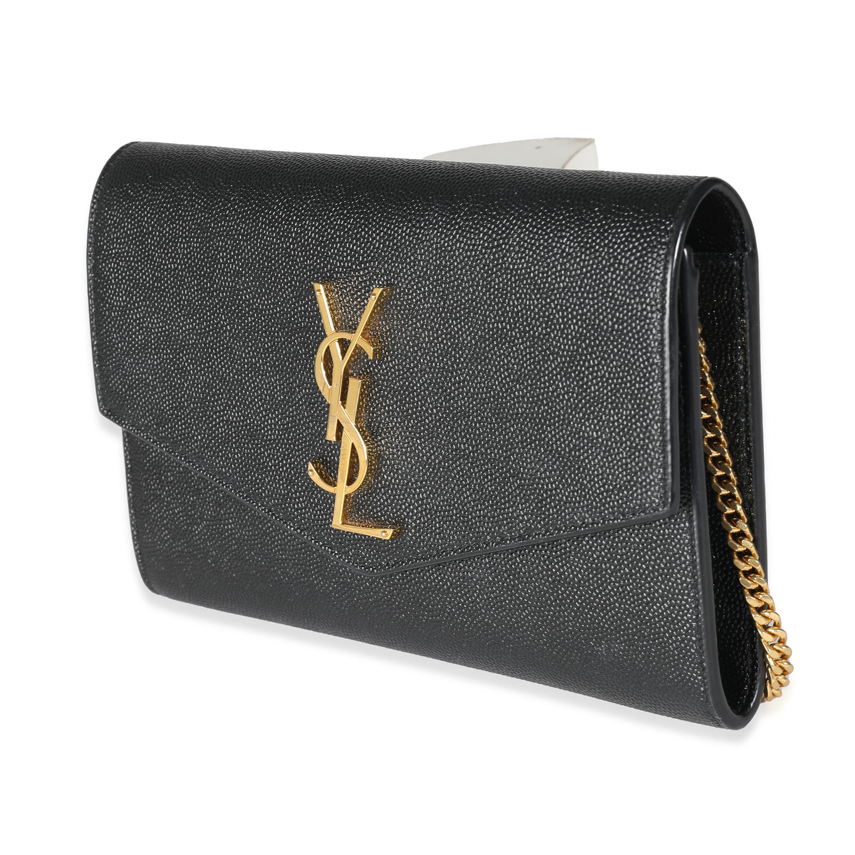 Black Grain De Poudre Uptown Chain Wallet