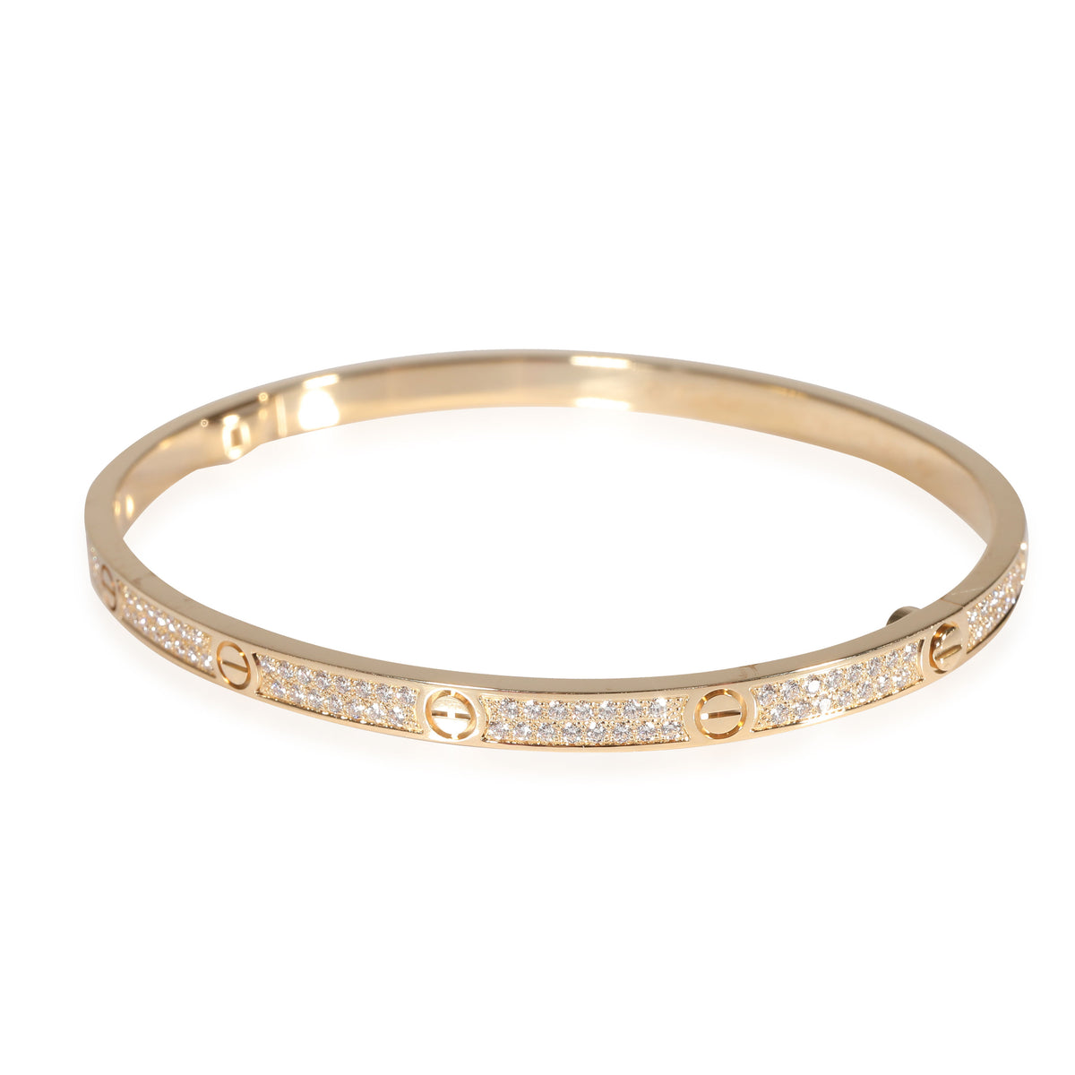 Love Bracelet, Small Model, Paved (Yellow Gold)