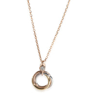 Trinity Fashion Necklace in 18k 3 Tone Gold 0.05 CTW