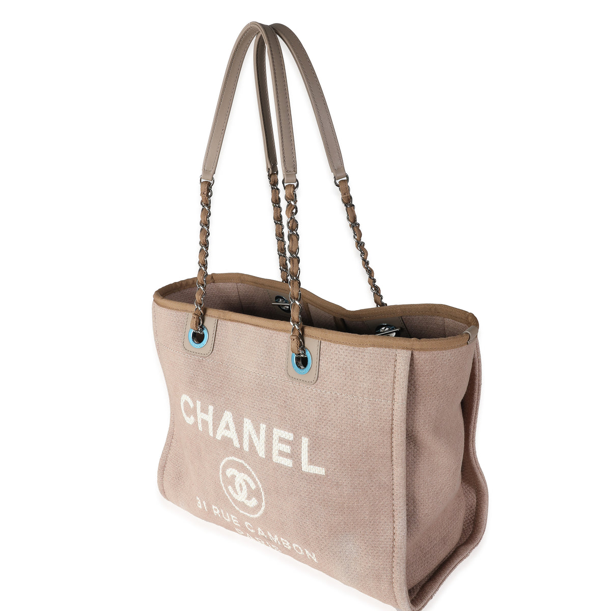 Beige Canvas Small Deauville Tote