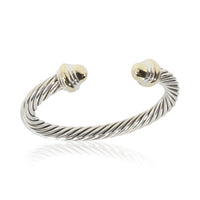 Cable Collection 7mm Bracelet in 14k Yellow Gold/Sterling Silver