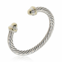 Cable Collection 7mm Bracelet in 14k Yellow Gold/Sterling Silver