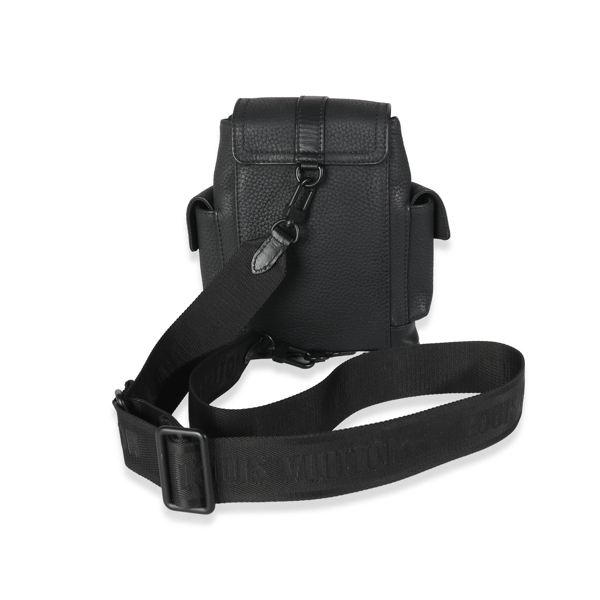 Louis Vuitton Black Taurillon Nano Christopher Handbag bv