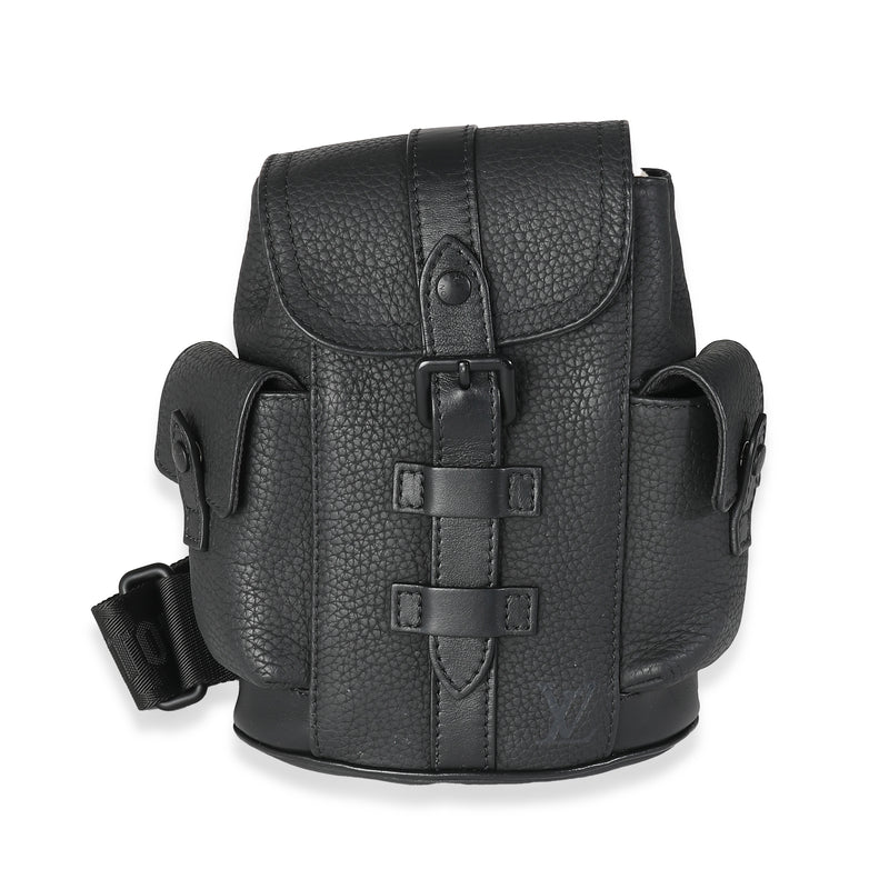 Louis Vuitton Black Taurillon Nano Christopher Handbag fv