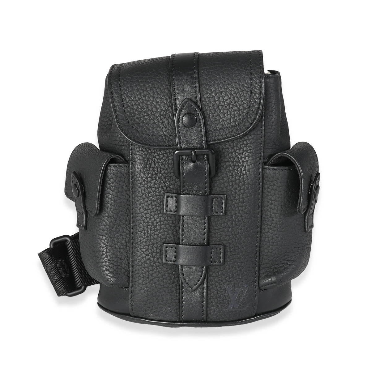 Louis Vuitton Black Taurillon Nano Christopher Handbag fv