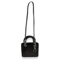 Black Fur Cannage Mini Lady Dior