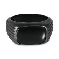 Royal Cord Onyx Fashion Ring in  Titanium