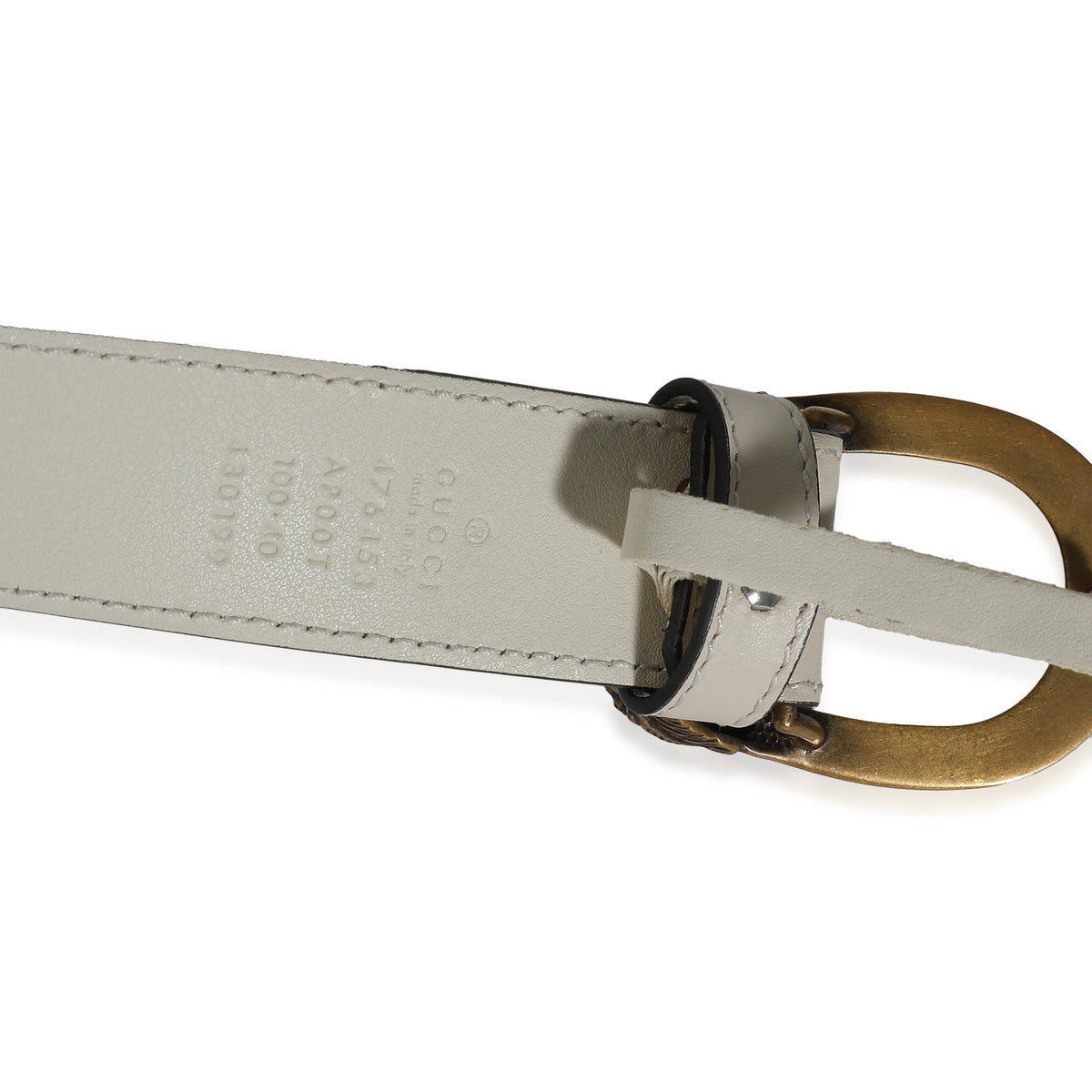 White Calfskin Dionysus Belt 100/40