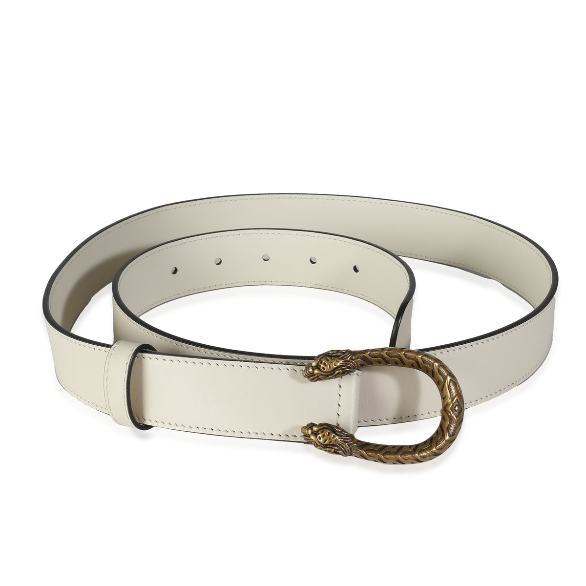 White Calfskin Dionysus Belt 100/40