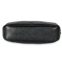 22P Black Quilted Caviar Small Camera Case