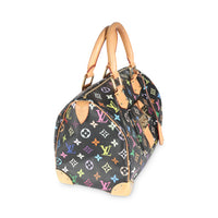 Black Multicolor Canvas Speedy 30