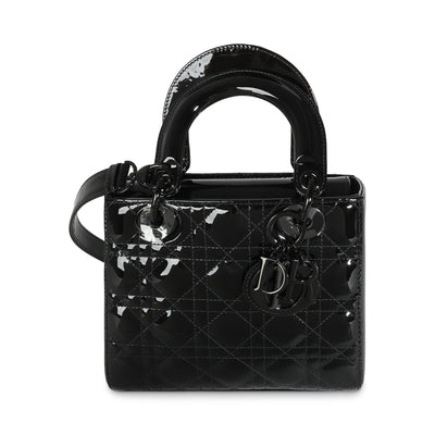 Black Ultraglossy Patent Cannage Small Lady Dior