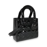 Black Ultraglossy Patent Cannage Small Lady Dior