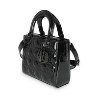 Black Ultraglossy Patent Cannage Small Lady Dior