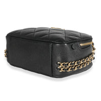 23C Black Quilted Caviar Chain Melody Camera Case