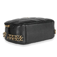 23C Black Quilted Caviar Chain Melody Camera Case