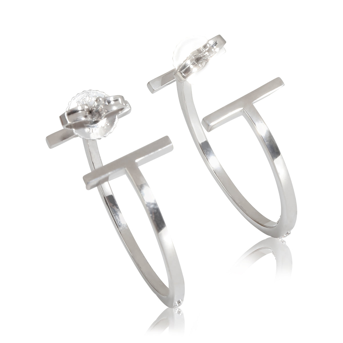 Tiffany T Earrings in 18k White Gold 0.41 CTW