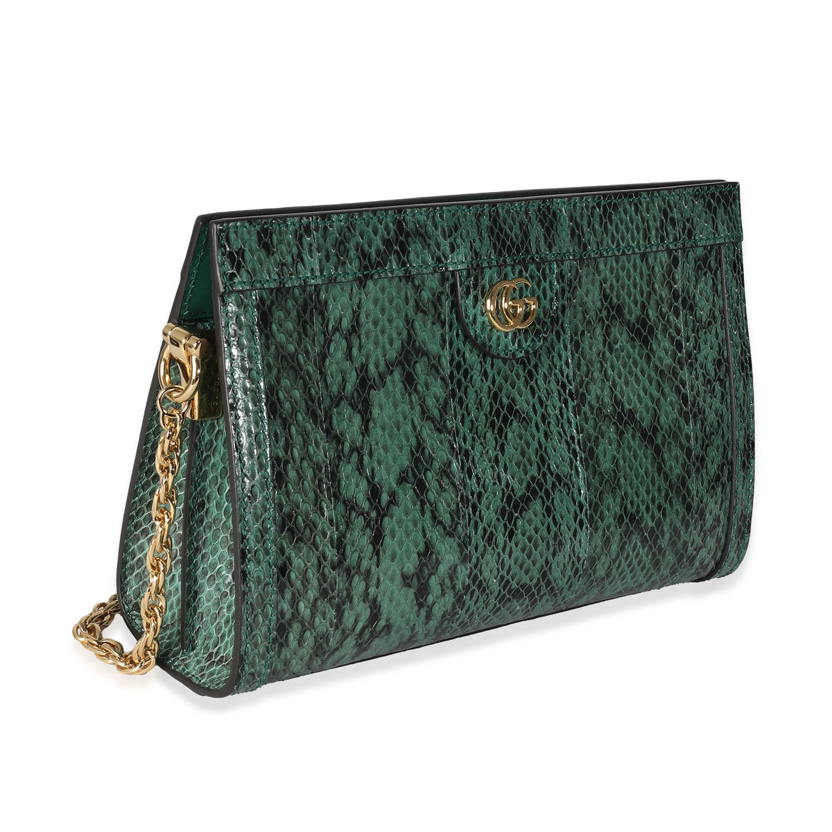 Gucci Green Python Small GG Ophidia Chain Bag myGemma FR