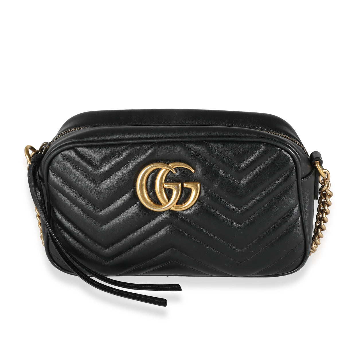 Black Matelasse Small GG Marmont Camera Bag