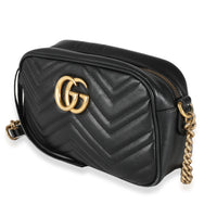 Black Matelasse Small GG Marmont Camera Bag