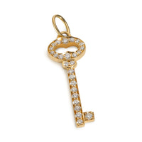 Key Fashion Pendant in 18k Yellow Gold 0.14 CTW