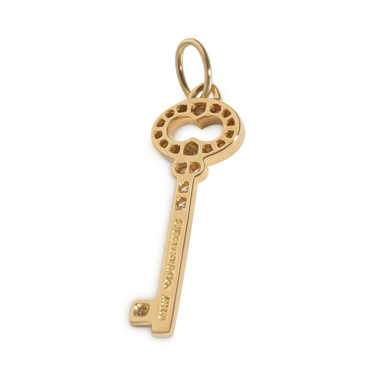 Key Fashion Pendant in 18k Yellow Gold 0.14 CTW