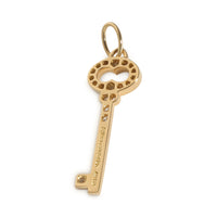 Key Fashion Pendant in 18k Yellow Gold 0.14 CTW