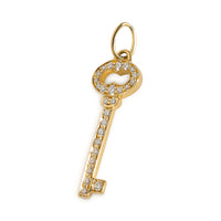 Key Fashion Pendant in 18k Yellow Gold 0.14 CTW