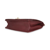 Burgundy Quilted Lambskin Large Flap Bag