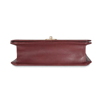 Burgundy Quilted Lambskin Large Flap Bag