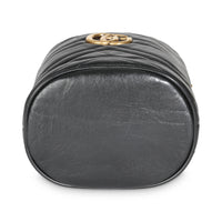 Black Calfskin Matelasse Mini GG Marmont Bucket Bag