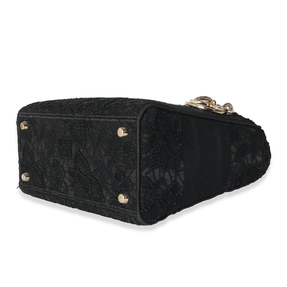 Black Macramé Medium Lady D-Lite Bag