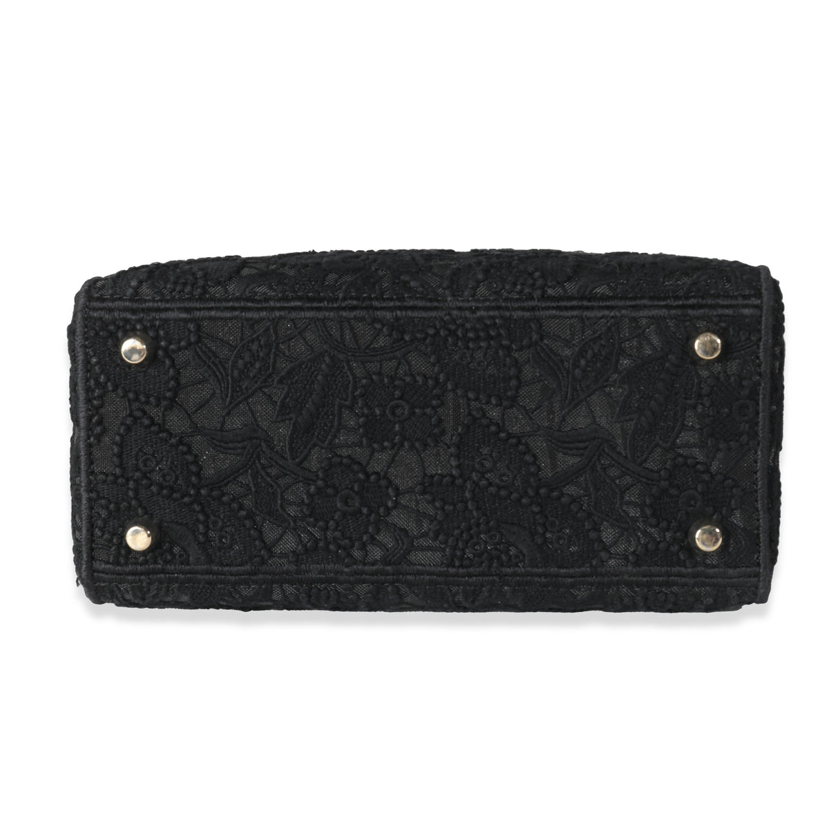 Black Macramé Medium Lady D-Lite Bag