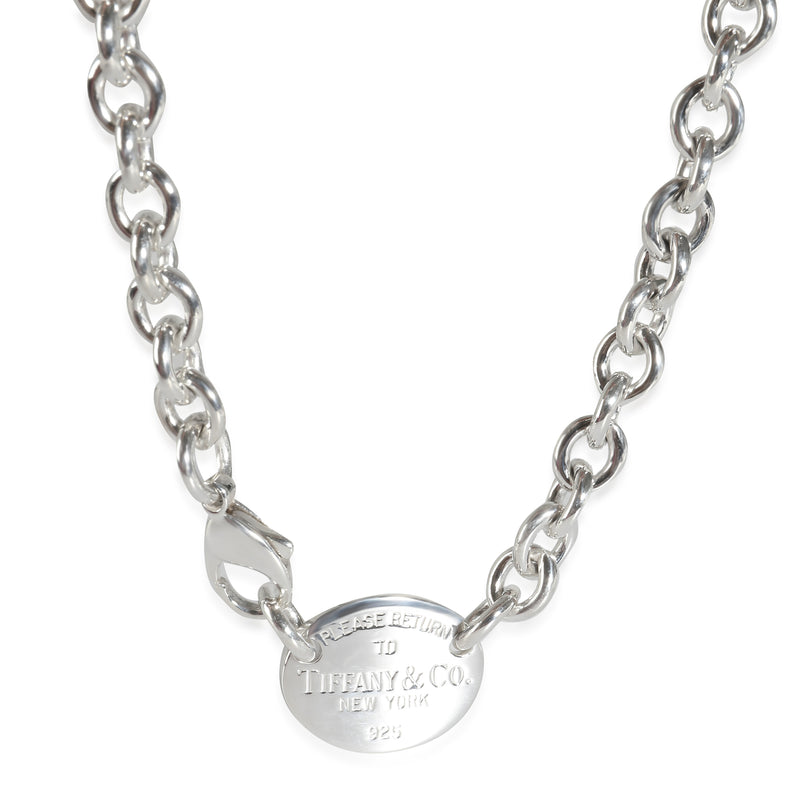 Return To Tiffany Oval Tag Necklace in Sterling Silver