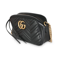 Black Matelasse Calfskin Small GG Marmont Shoulder Bag