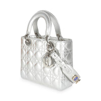 Silver Metallic Grained Calfskin Cannage My ABCDior Lady Dior