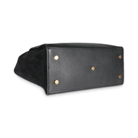 Black Smooth Calfskin Monogram Downtown Cabas