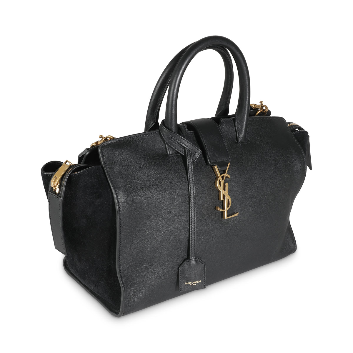 Black Smooth Calfskin Monogram Downtown Cabas