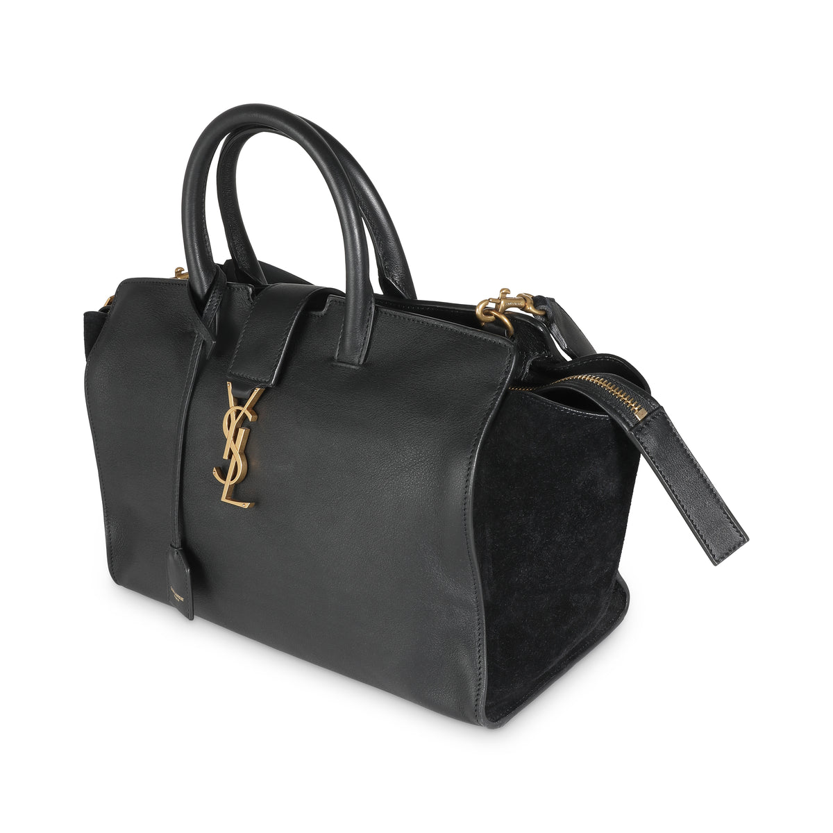 Black Smooth Calfskin Monogram Downtown Cabas