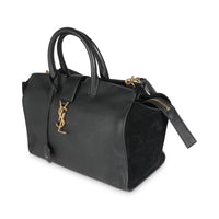 Black Smooth Calfskin Monogram Downtown Cabas